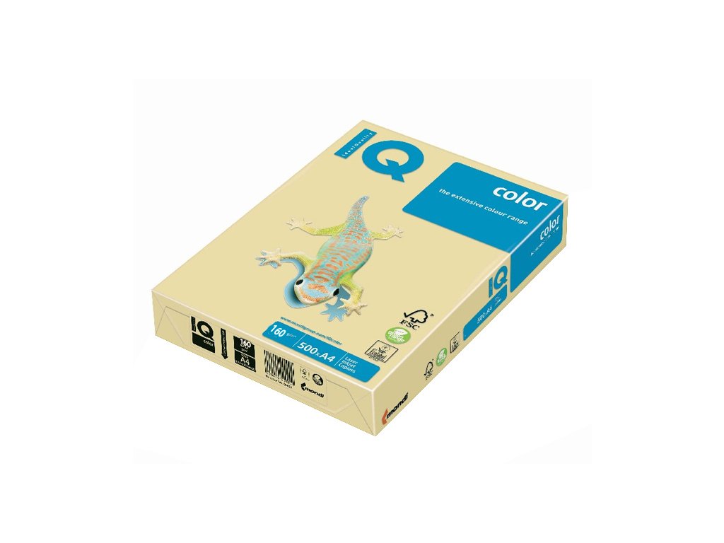 8235 papir barevny iq color a4 160g zluta 250 listu