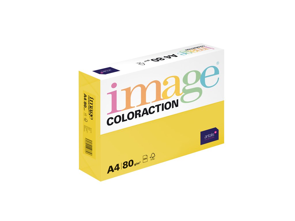Papír barevný IMAGE COLORACTION A4 80 g - sytá žlutá / 500 listů