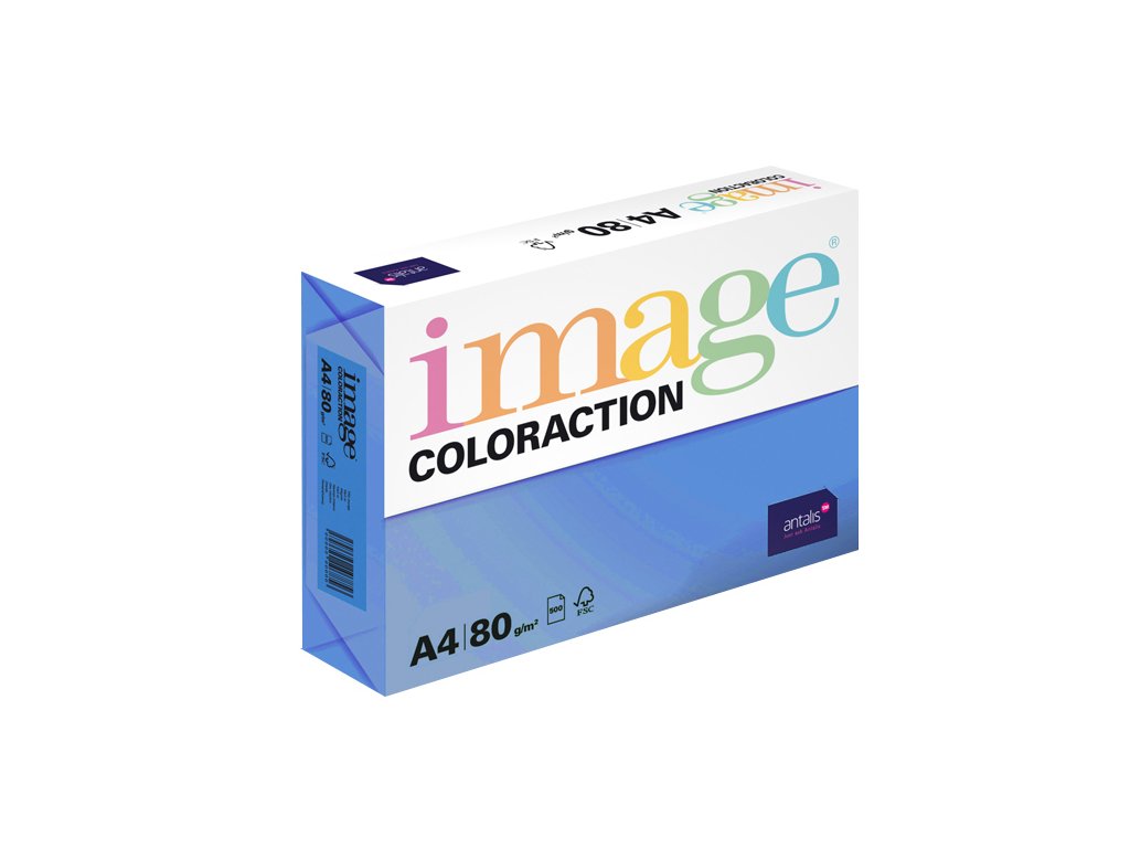 Papír barevný IMAGE COLORACTION A4 80g - sytá modrá / 500 listů