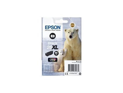 2334 epson ink cer singlepack ledni medved photo black 26xl claria premium ink
