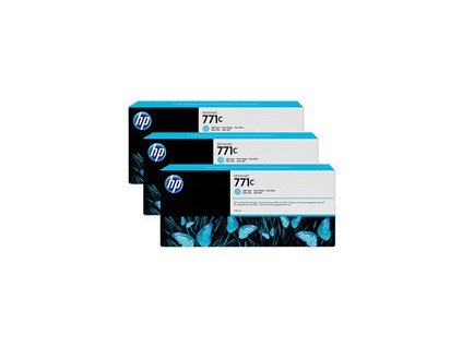 6474 hp 771c light cyan dj ink cart 775 ml 3 pack b6y36a