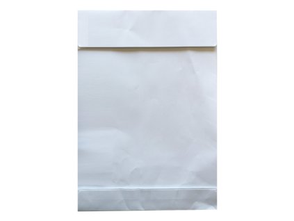Obchodní taška B4 - X dno sulfát bílý, samolepící s kr. páskou /25 ks