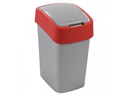 8925 odpadkovy kos flipbin 25 l stribrny cerveny