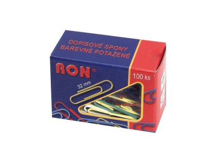 Spony dopisní RON - 32 mm 453 B - mix barev / 100 ks