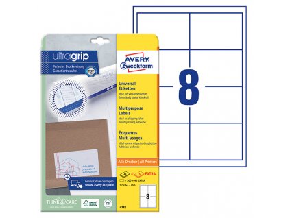 9267 etikety avery zweckform univerzalni 97 x 67 7 mm bila a4 25 5 archu