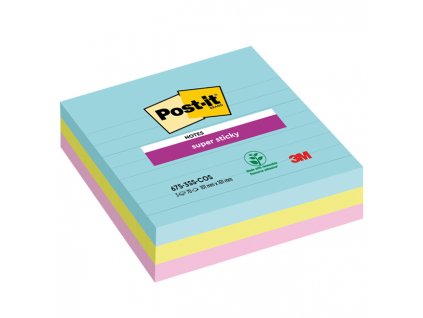 9675 blocek samolepici post it super sticky linkovany 100 x 100 mm 3 x70 listu cosmic