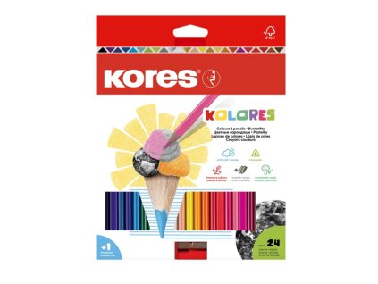 Pastelky KOLORES trojhranné / 24 ks