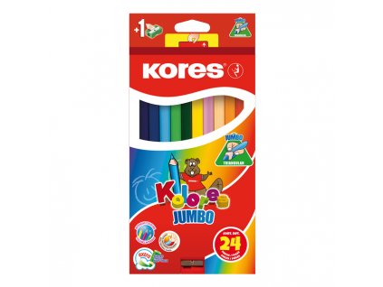 10215 pastelky trojhranne kores jumbo 24 ks