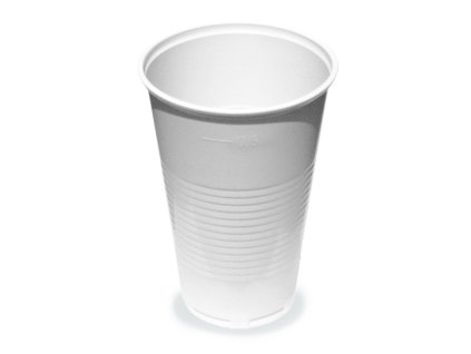 Kelímek plastový 0,5 l - bílá / 50 ks