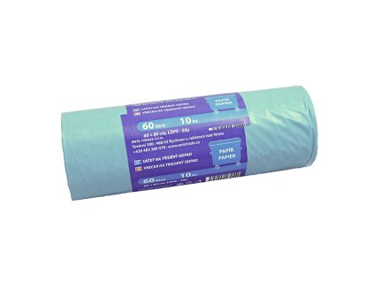 Sáčky na tříděný odpad 60x80, 60 litrů - modré / 10 ks