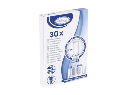 Sáčky PE hygienické 8 + 6 x 25 cm / 30 ks