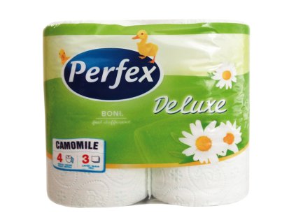 Papír toaletní Perfex Deluxe, heřmánek / 4 ks
