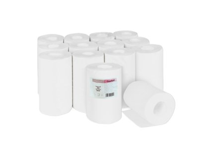 Utěrky MIDI bez dutinky 2vr. celulóza, 20 cm/13 cm, návin 70 m - bílá role / 12 ks (30530)