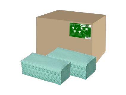 Ručníky papírové "ZZ" skládané - zelené 5000 ks (040116)