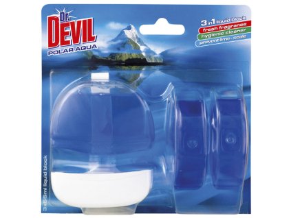 WC blok tekutý 3v1 Dr. Devil, 3x55ml - Polar Aqua