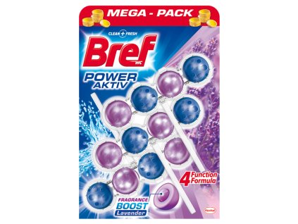 Prostředek čisticí závěsný Bref Power Aktiv megapack 4 v 1 - lavender