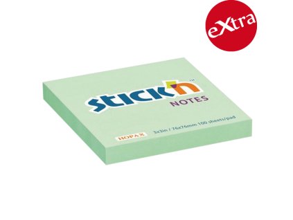 Bloček samolepicí STICK 'N 76 x 76 mm, 100 l - pastelově zelený