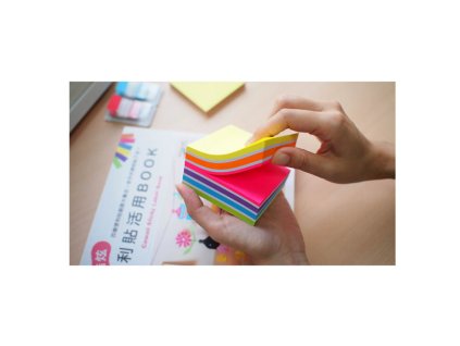 Bloček samolepicí STICK´N 76 x 76 mm, 400 l - růžový mix