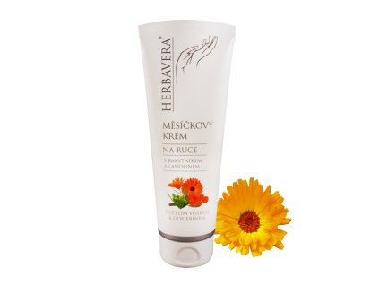 Krém na ruce s měsíčkem, glycerinem a lanolinem, 120 ml