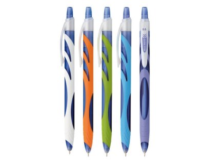 Kuličkové pero BLUE WAVE modré tělo - mix barev