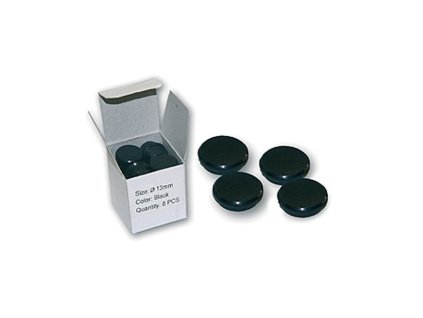 Magnety průměr 13 mm - černá / 8 ks