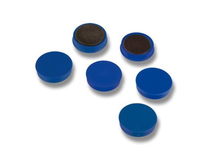 Magnety průměr 24 mm - modrá / 6 ks