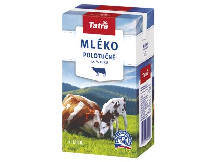 Mléko polotučné Tatra 1,5% 1l