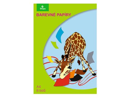Papír barevný STEPA A4 8 listů