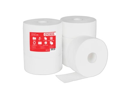Papír toaletní JUMBO průměr 260 mm, 2 vrstvy, celulóza / 6 ks (010305)