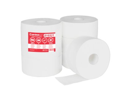 Papír toaletní JUMBO průměr 280 mm, 2 vrstvy, celulóza / 6 ks (010321)