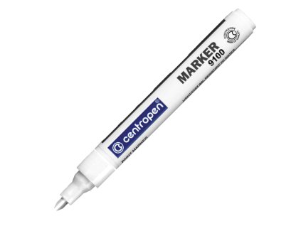Popisovač lakový Centropen 9100 - bílá