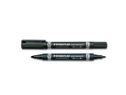 Popisovač Staedtler Lumocolor DUO - černá