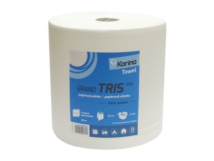 Utěrky průmyslové papírové v roli - TRIS 500