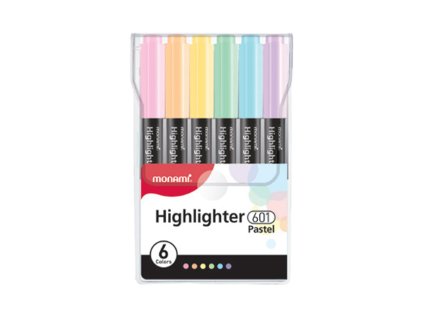 Zvýrazňovač MONAMI 601 PASTEL / 6 barev