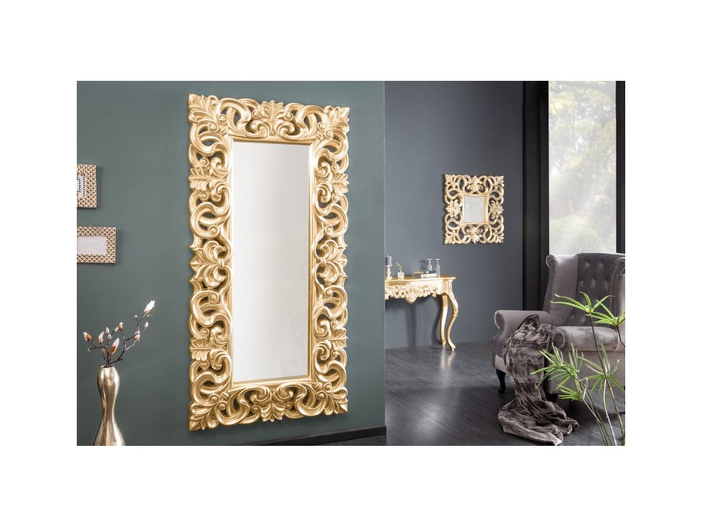 Moderní nástěnné zrcadlo - Venice, zlaté, velké