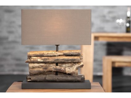 Přírodní stolní lampa - Perifere, hnědá