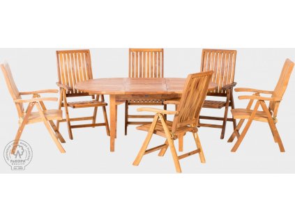ELEGANTE SET I - rozkládací sestava z teaku
