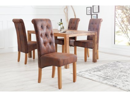 Moderní židle - Valentino, hnědá