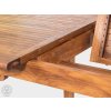 ELEGANTE IX - rozkládací stůl z teaku 120x130-180 cm