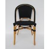 BISTRO - židle z ratanu, černá