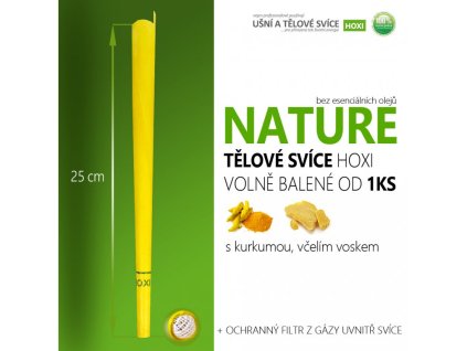Tělové svíce HOXI NATURE bez esenciálních olejů volně balené Hoxi