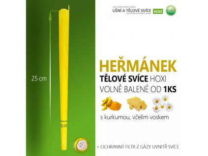 Tělové svíce HOXI s HEŘMÁNKEM volně balené Hoxi