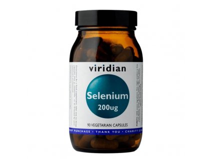 Selenium 200µg 90 kapslí (Selen) Viridian