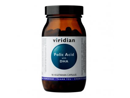 Folic Acid with DHA 90 kapslí (Kyselina listová a DHA) 90 kapslí Viridian