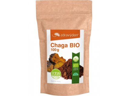 Chaga BIO prášek 100 g Zdravý den