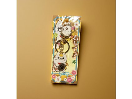 Japonský přívěsek na klíče Maneki-neko