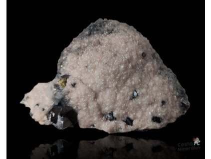 Rodochrozit, kalcit, boulangerit, sfalerit, arzenopyrit