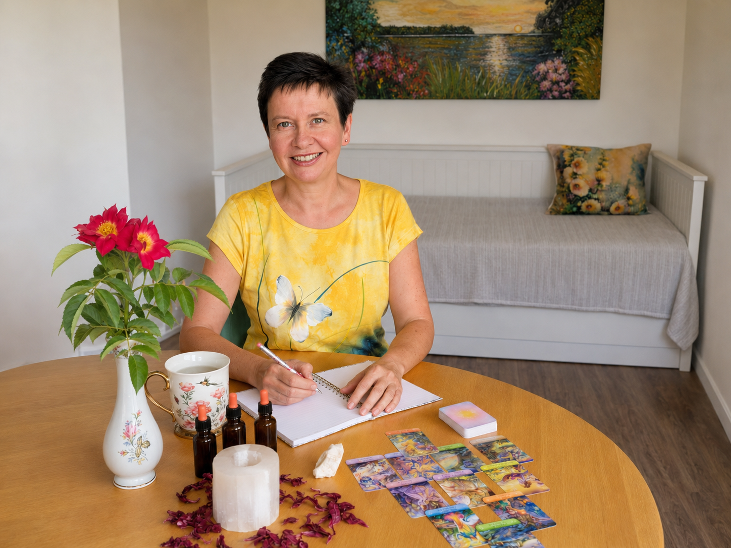 Irena Šípalová při výkladu karet