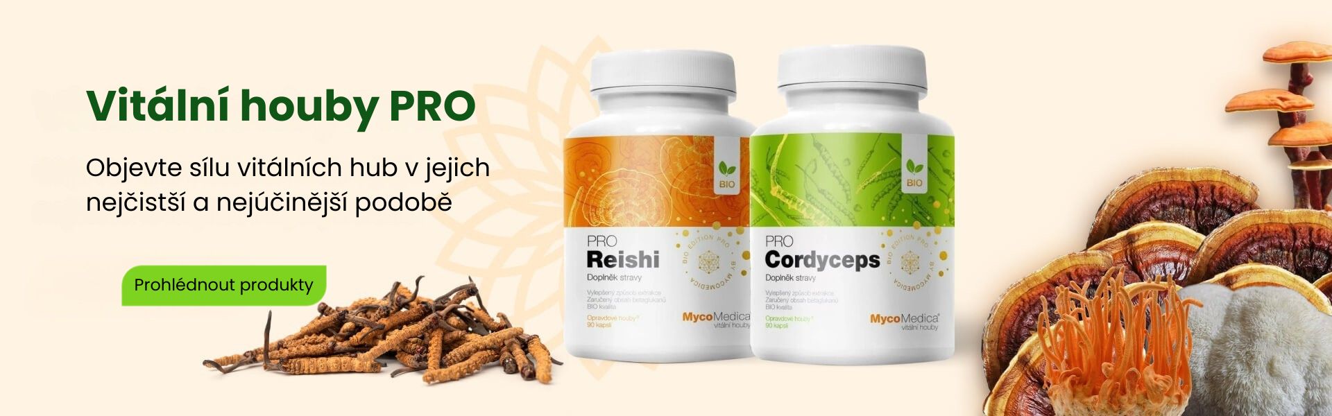 Vitální houby MycoMedica PRO