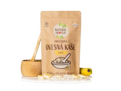 NaturalProtein Proteinová ovesná kaše - Banán 360g - cestouprirody.eu
